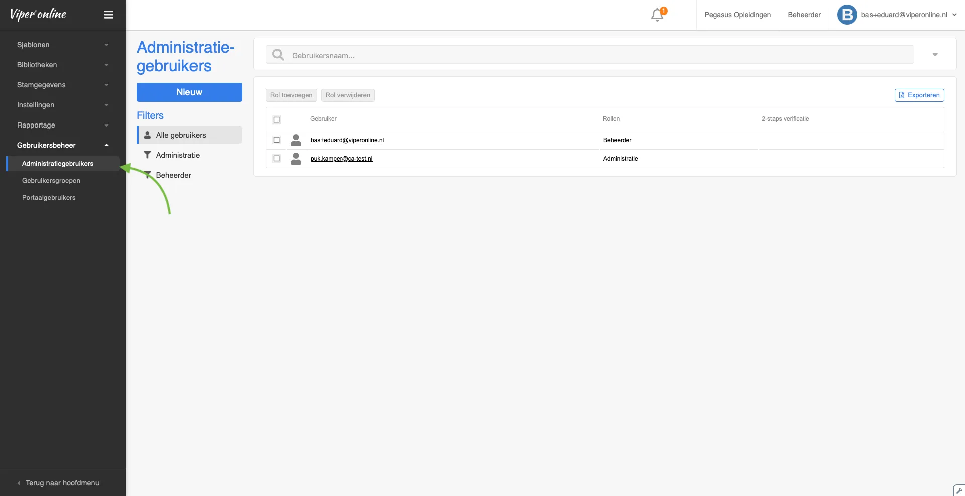 Administratiegebruikers 001