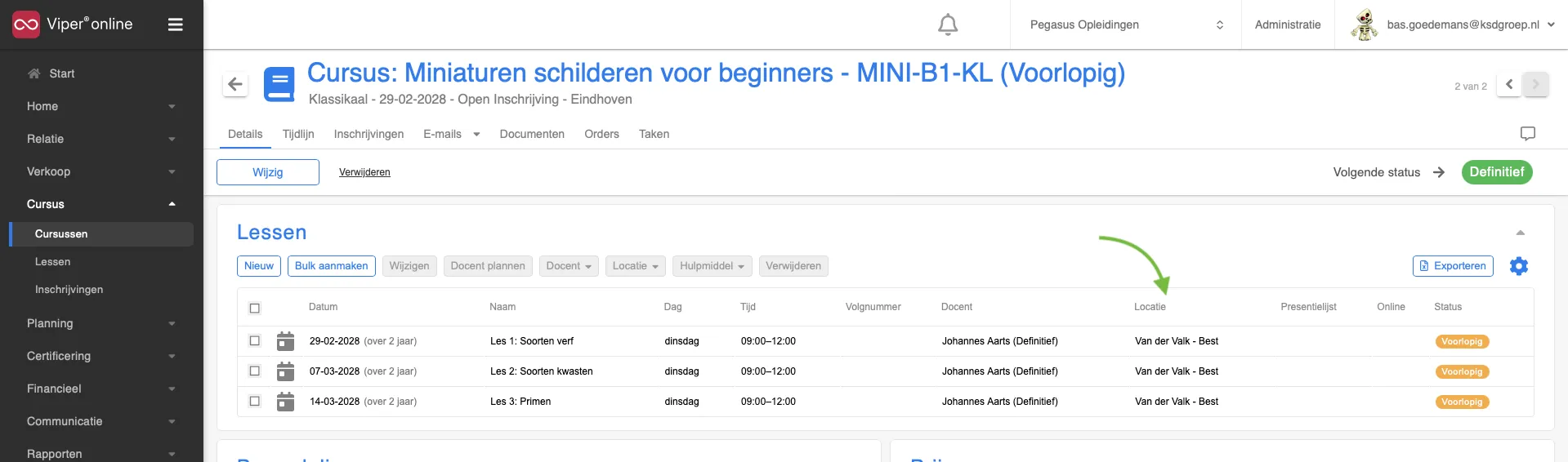 Docenten en Locaties 011